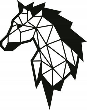 Naklejka KOŃ GEOMETRYCZNY 23,9 X 19 CM