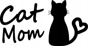 Naklejka KOT KOTY KOTEK CAT MOM 7 X 13,5 CM