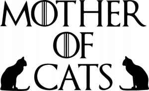Naklejka KOT MOTHER OF CATS 17,8 X 29 CM