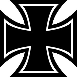 Naklejka KRZYŻ IRON CROSS 15 X 15 CM