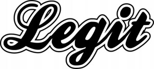 Naklejka LEGIT 3,6 X 8 CM