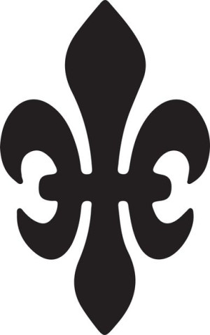 Naklejka LILIA KWIAT SYMBOL 26 X 16,4 CM