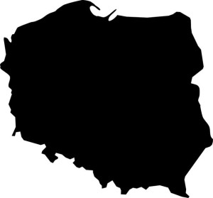 Naklejka MAPA POLSKI 18 X 19,3 CM