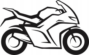 Naklejka MOTOCYKL 17,8 X 29 CM