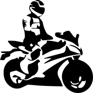 Naklejka MOTOCYKLISTA 17 X 16,8 CM