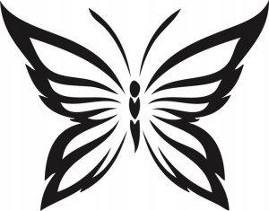 Naklejka MOTYL 15 X 19,2 CM