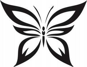 Naklejka MOTYL 9 X 11,7 CM