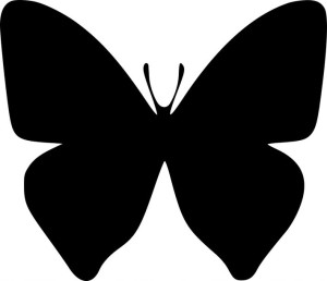 Naklejka MOTYL MOTYLE MOTYLEK 9 X 10,5 CM