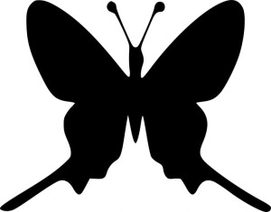 Naklejka MOTYL MOTYLE MOTYLEK 9 X 11,5 CM