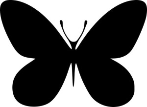 Naklejka MOTYL MOTYLE MOTYLEK 9 X 12,3 CM