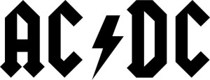 Naklejka na samochód AC DC ROCK 10 X 26,1 CM