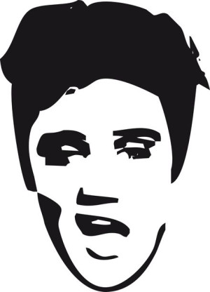 Naklejka na samochód ELVIS PRESLEY 18 X 13 CM