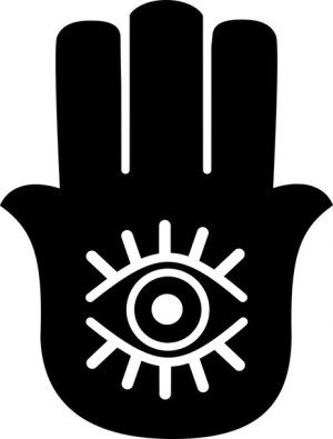 Naklejka na samochód HAMSA SYMBOL 9 X 6,8 CM