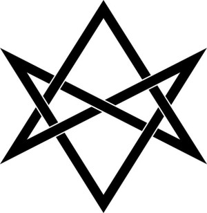 Naklejka na samochód HEXAGRAM 12 X 11,7 CM