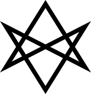 Naklejka na samochód HEXAGRAM 9 X 8,8 CM