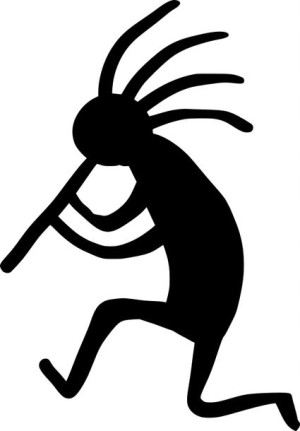 Naklejka na samochód KOKOPELLI 14,4 X 10 CM