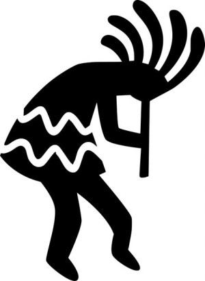 Naklejka na samochód KOKOPELLI 16,4 X 12 CM