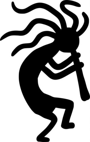 Naklejka na samochód KOKOPELLI 18,9 X 12 CM