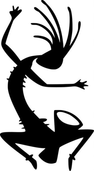 Naklejka na samochód KOKOPELLI 21,8 X 12 CM