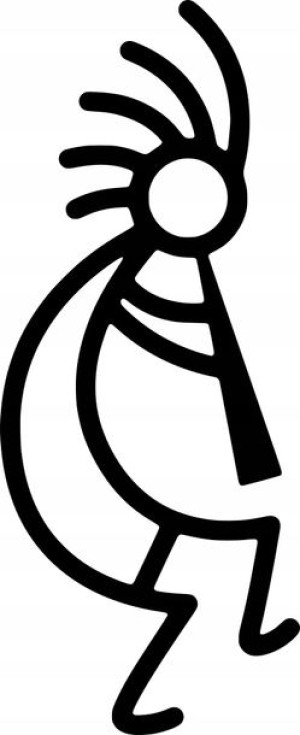 Naklejka na samochód KOKOPELLI 22,1 X 9 CM