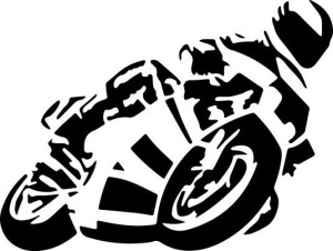 Naklejka na samochód MOTOCYKLISTA 15 X 19,9 CM