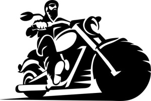 Naklejka na samochód MOTOCYKLISTA 16 X 23,8 CM
