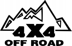 Naklejka na samochód OFF ROAD 4X4 8 X 12,4 CM