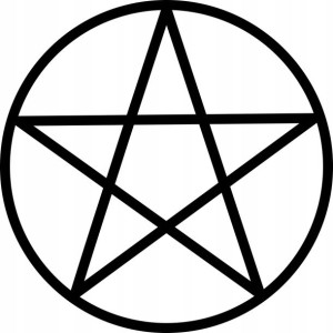 Naklejka na samochód PENTAGRAM 13 X 13 CM