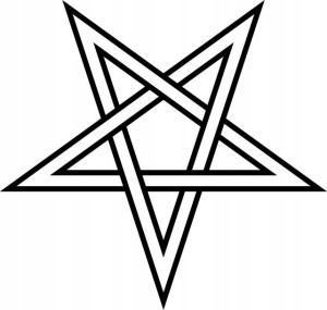 Naklejka na samochód PENTAGRAM 13 X 13,7 CM