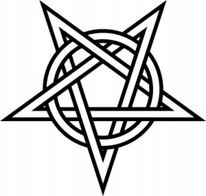 Naklejka na samochód PENTAGRAM 16 X 16,8 CM