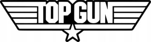 Naklejka na samochód TOP GUN 8 X 28,2 CM