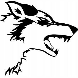 Naklejka na samochód WILK WOLF 10 X 10,3 CM