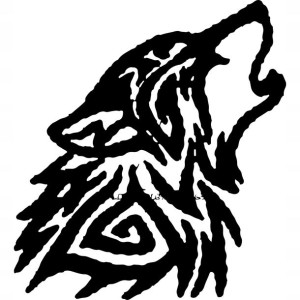 Naklejka na samochód WILK WOLF 15 X 13,6 CM
