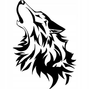 Naklejka na samochód WILK WOLF 17 X 12,1 CM