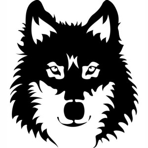 Naklejka na samochód WILK WOLF 18 X 15,6 CM