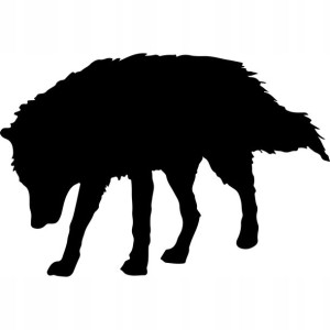 Naklejka na samochód WILK WOLF 7 X 10,3 CM