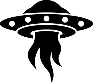 Naklejka OBCY UFO ALIEN 10 X 11,2 CM