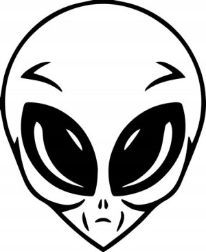 Naklejka OBCY UFO ALIEN 12,2 X 10 CM
