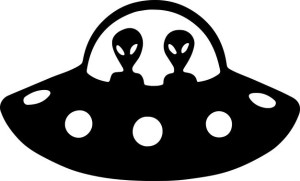 Naklejka OBCY UFO ALIEN 14 X 23,2 CM