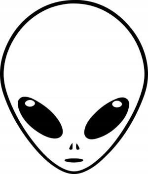 Naklejka OBCY UFO ALIEN 16,5 X 14 CM