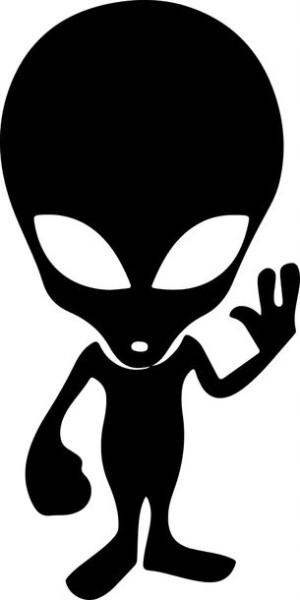 Naklejka OBCY UFO ALIEN 24 X 12 CM