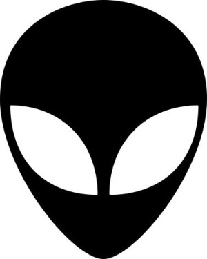 Naklejka OBCY UFO ALIEN 7,5 X 6 CM