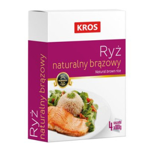 Pakiet 12szt KROS Ryż naturalny brązowy 4 x 100 g