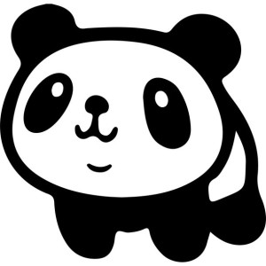 Naklejka PANDA 10 X 10,3 CM