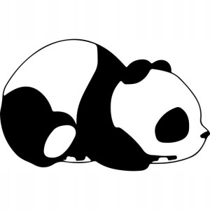 Naklejka PANDA 10 X 15,9 CM