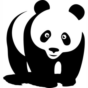 Naklejka PANDA 10 X 9,3 CM