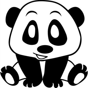 Naklejka PANDA 10 X 9,9 CM