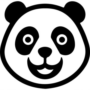 Naklejka PANDA 12 X 12,3 CM