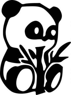 Naklejka PANDA 12 X 9 CM