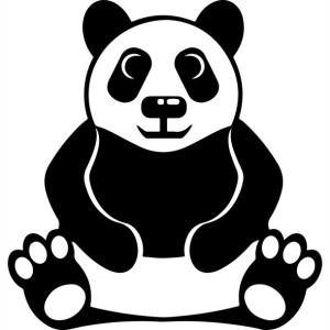 Naklejka PANDA 13 X 12,4 CM